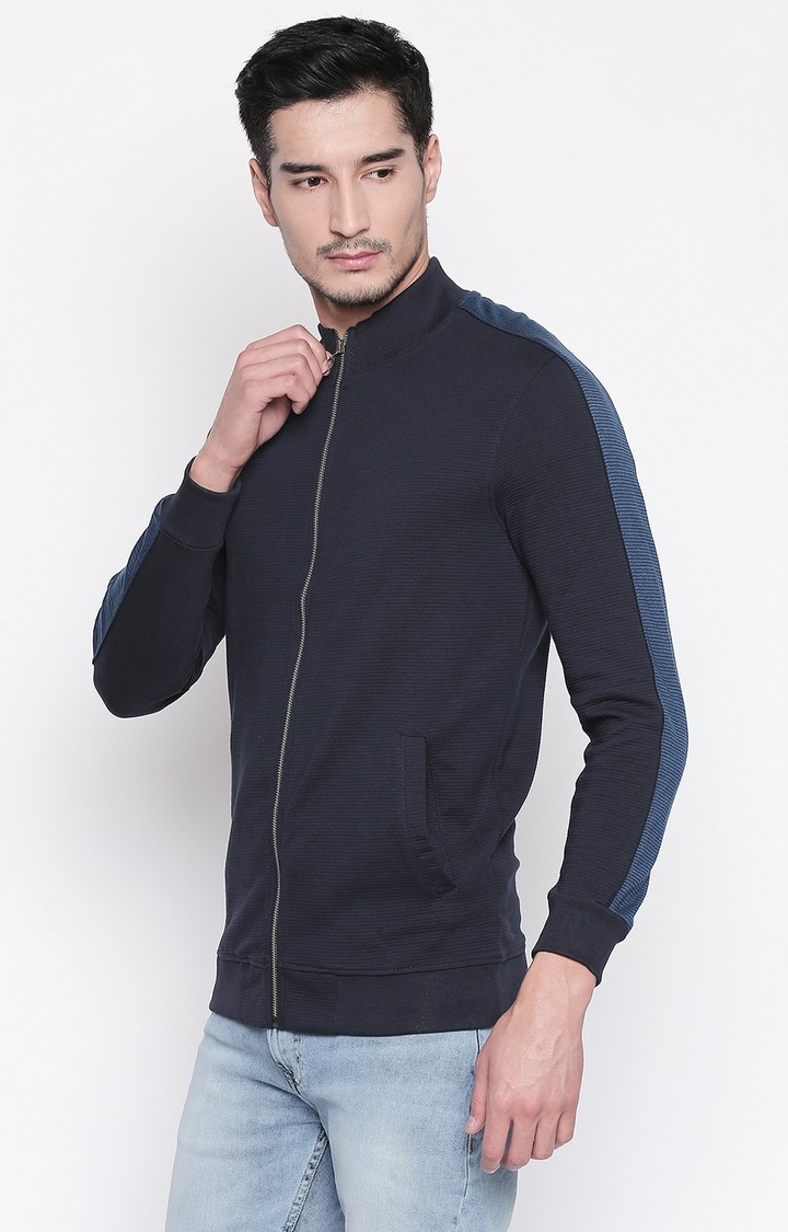 spykar | spykar Navy Solid Slim Fit Sweatshirt 1