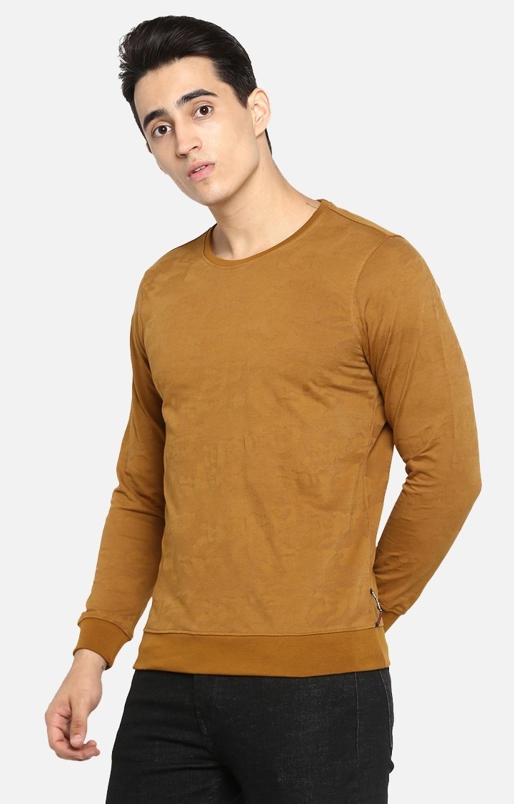spykar | Spykar Khaki Printed Slim Fit Sweatshirt 2