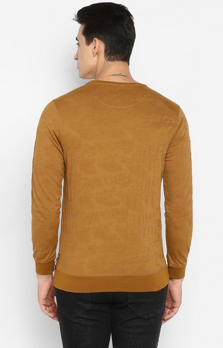 spykar | Spykar Khaki Printed Slim Fit Sweatshirt 3