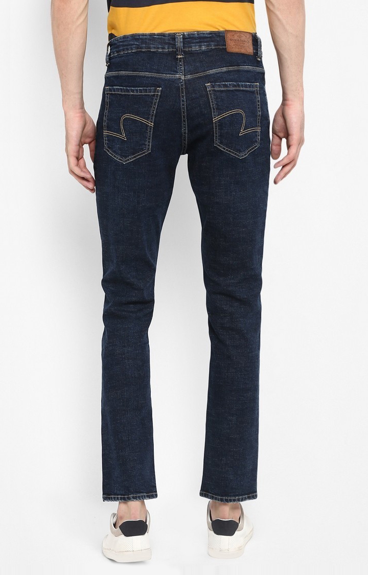 spykar | Men's Blue Cotton Solid Straight Jeans 4