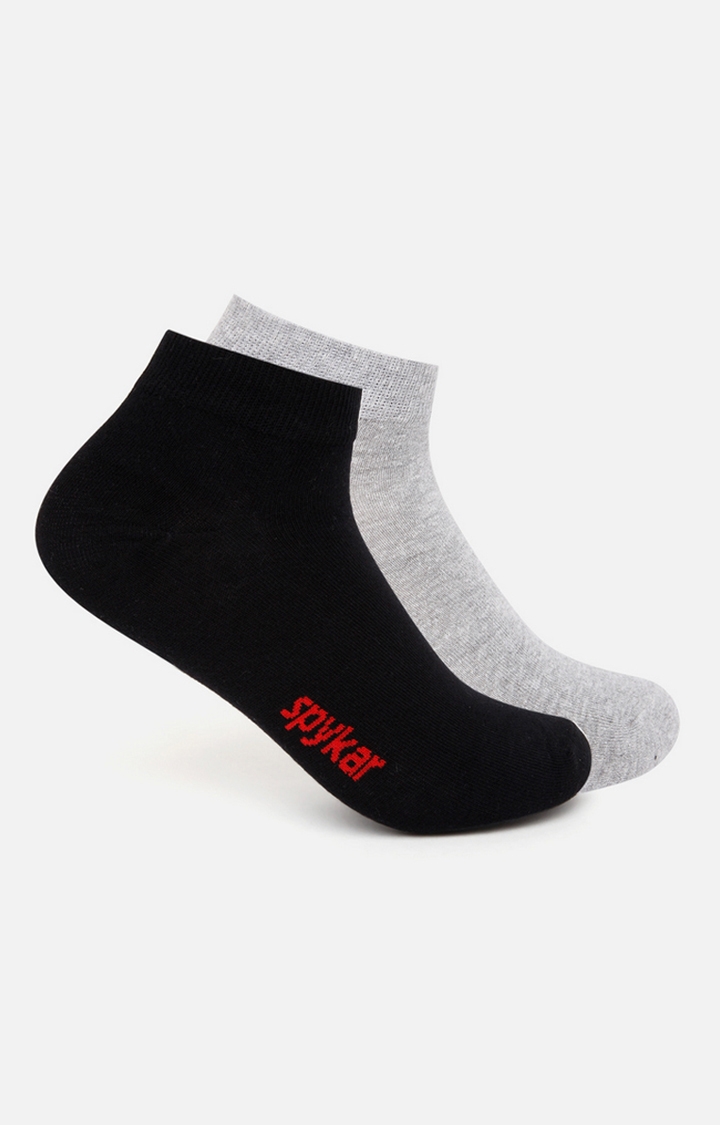 spykar | Spykar Cotton Grey & Black Socks - Pair Of 2 0