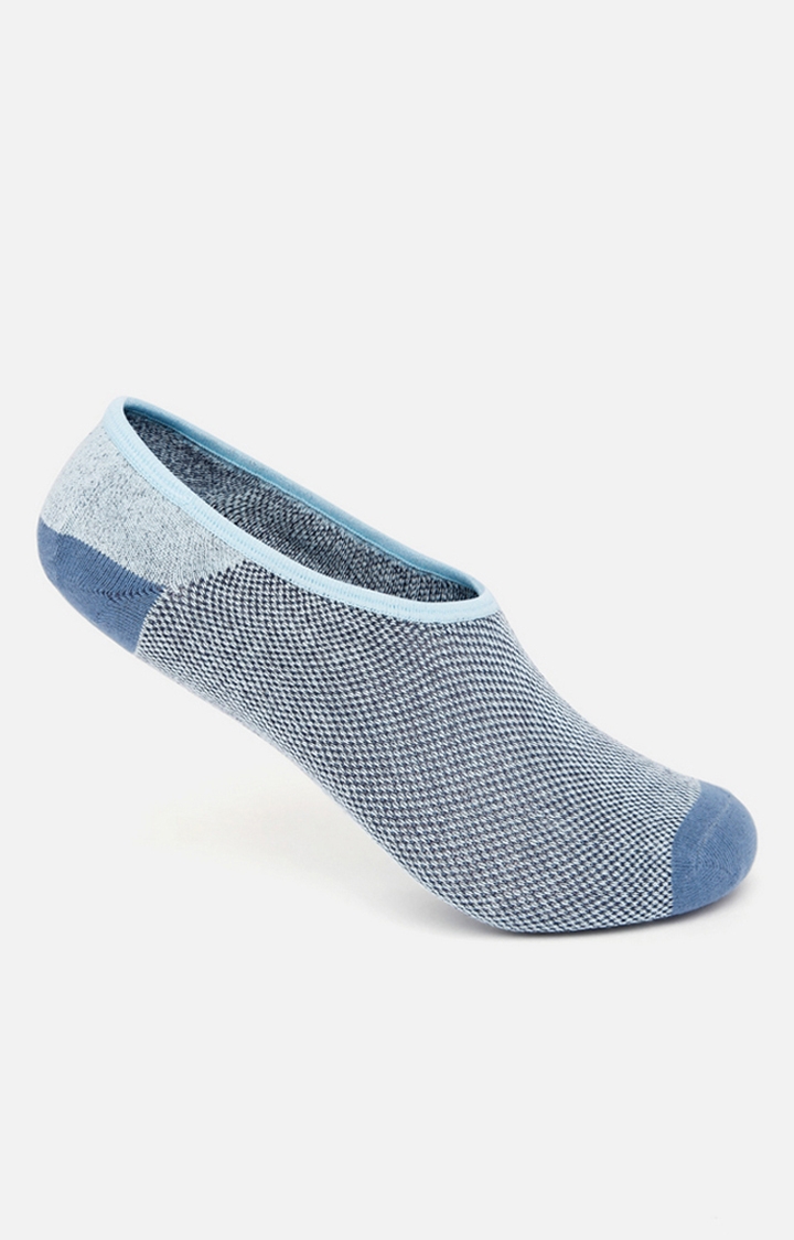 spykar | Spykar Black Blue Cotton Ped Socks (Pair Of 2) 1