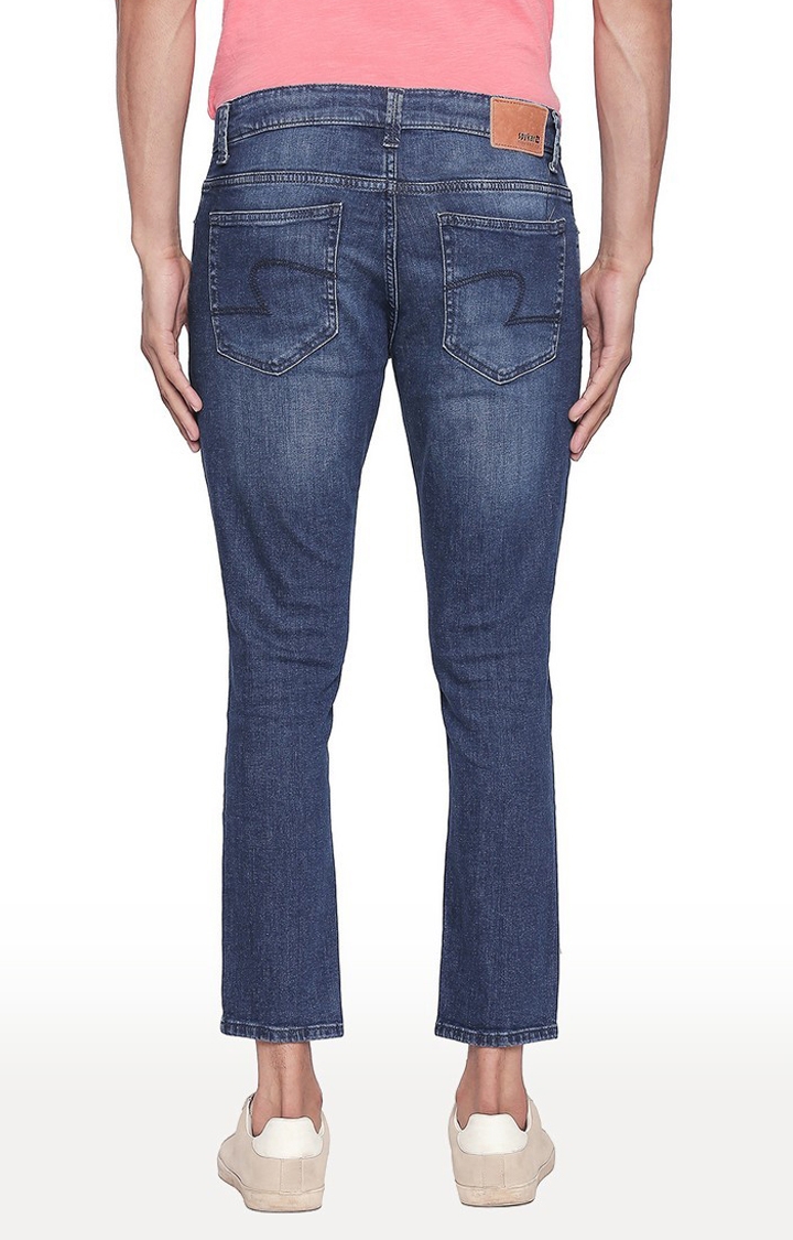 spykar | Men's Blue Cotton Solid Straight Jeans 3