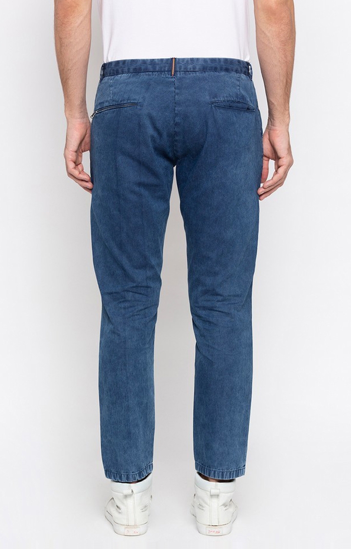 spykar | Men's Blue Cotton Solid Joggers Jeans 3