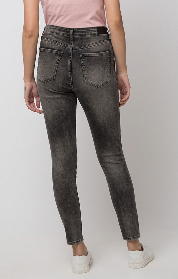 spykar | Women's Brown Cotton Solid Skinny Jeans 3