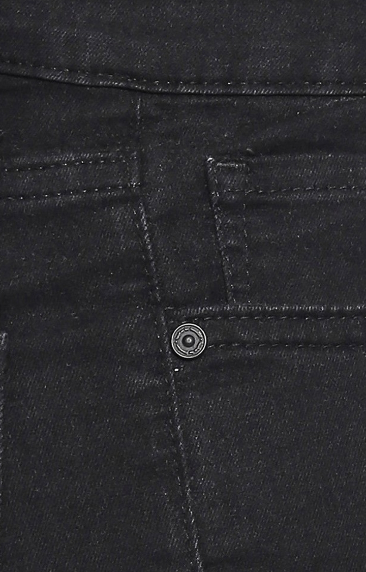 spykar | Women's Black Cotton Solid Skinny Jeans 7