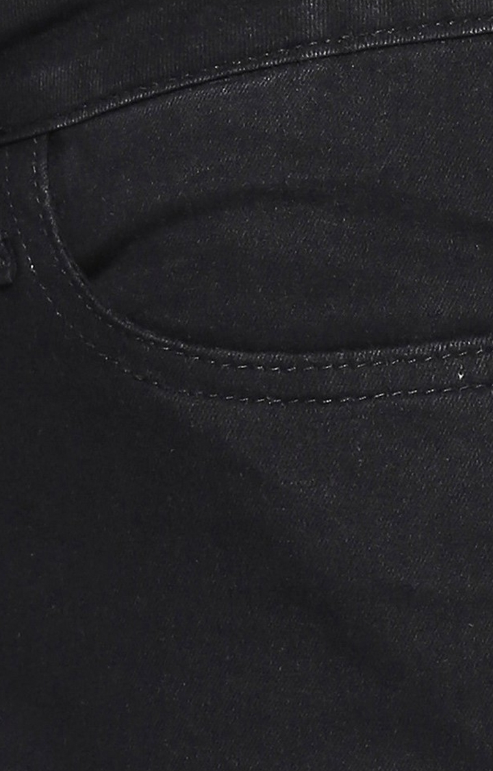 spykar | Women's Black Cotton Solid Skinny Jeans 8