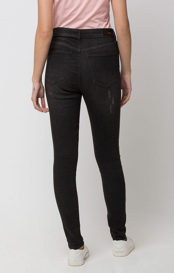 spykar | Women's Black Others Printed Straight Jeans 3