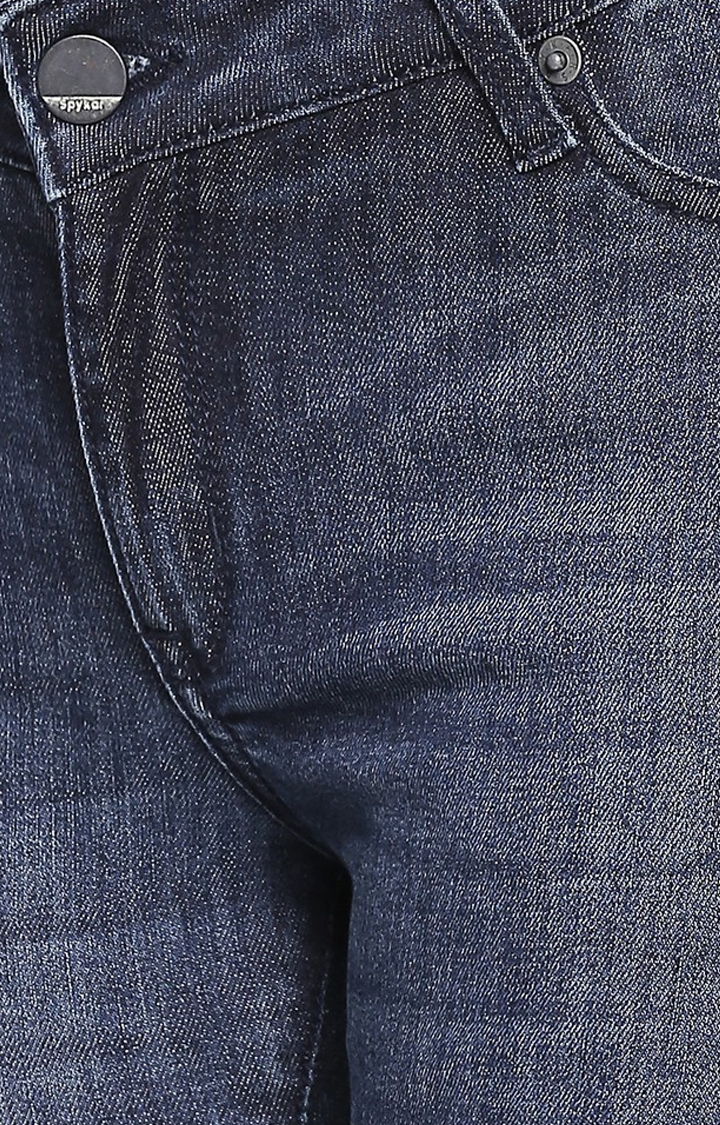 spykar | Women's Blue Cotton Solid Skinny Jeans 5
