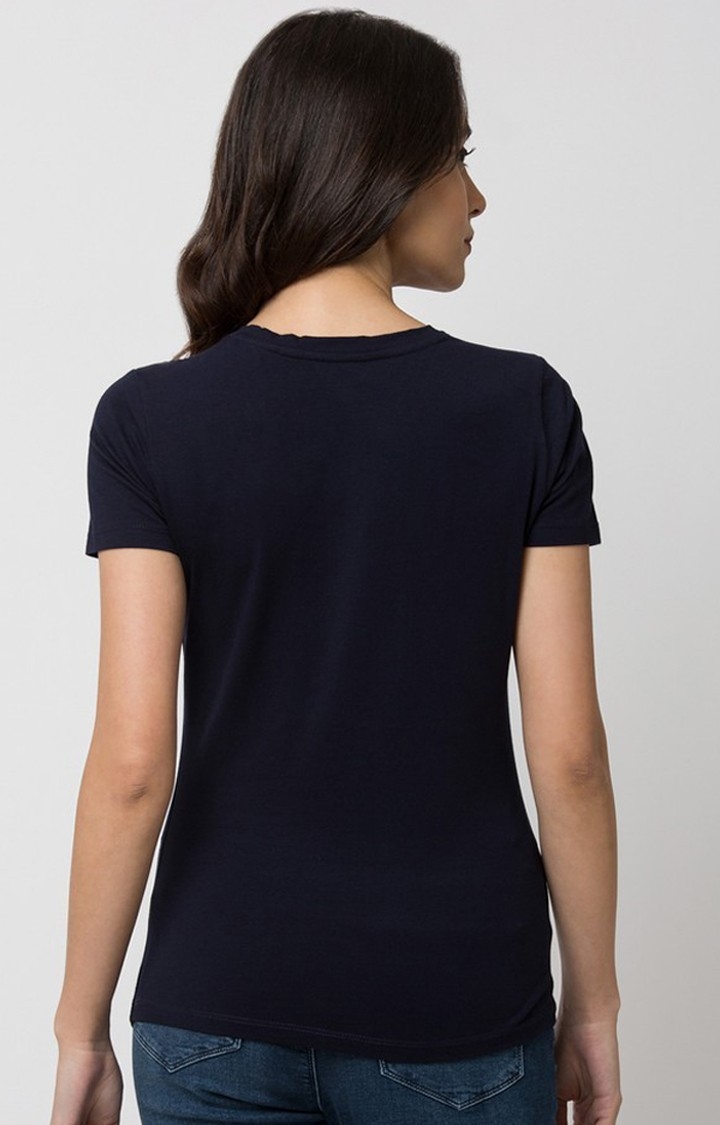 spykar | Spykar Cotton Blue Printed T-Shirt 3