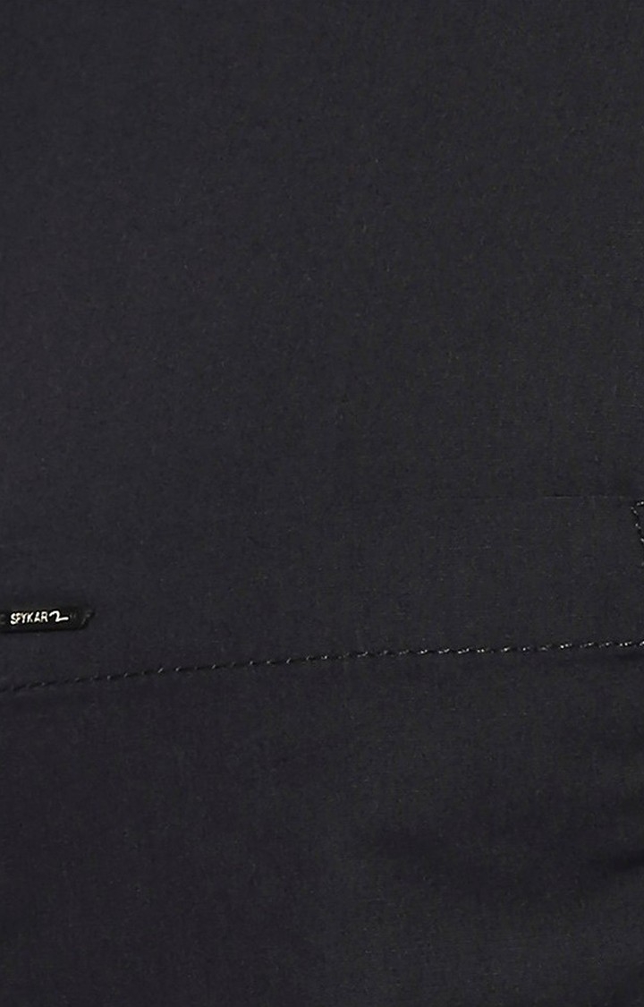 spykar | Men's Black Cotton Solid Casual Shirts 6
