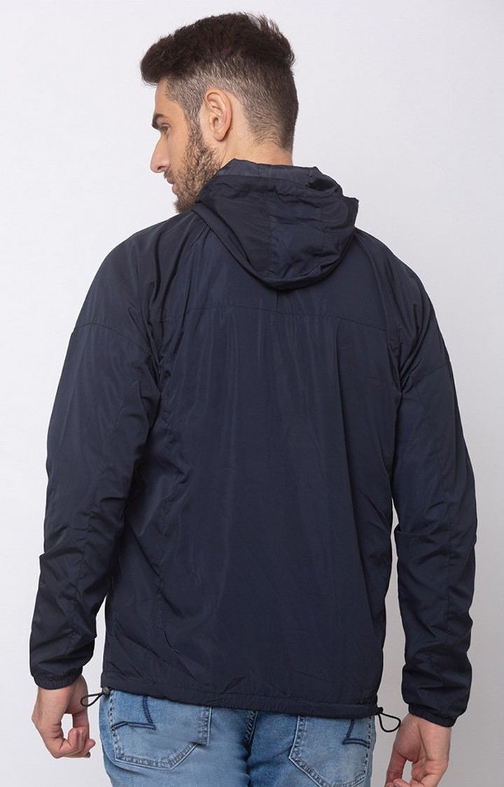 spykar | Spykar Blue Polyester Straight Fit Bomber Jackets For Men 3