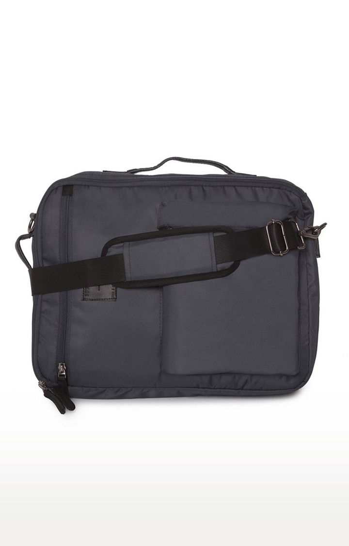 Spykar Grey Solid Polyester Laptop Bag