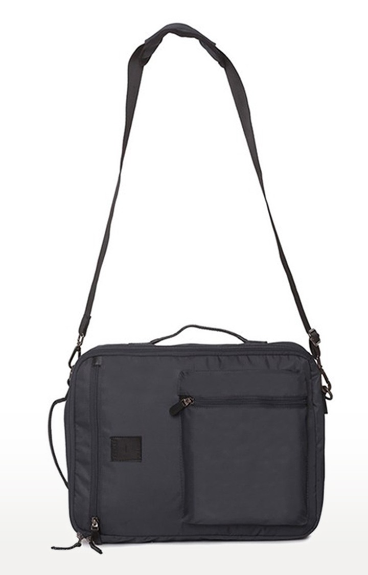 Spykar Grey Solid Polyester Laptop Bag