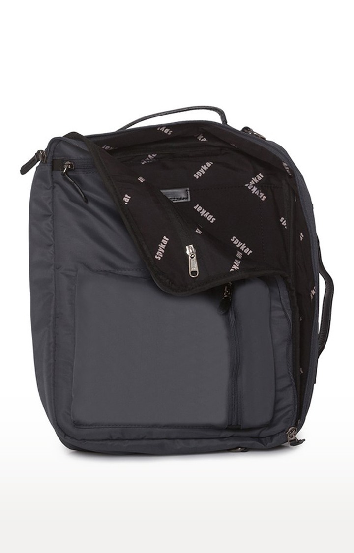 Spykar Grey Solid Polyester Laptop Bag