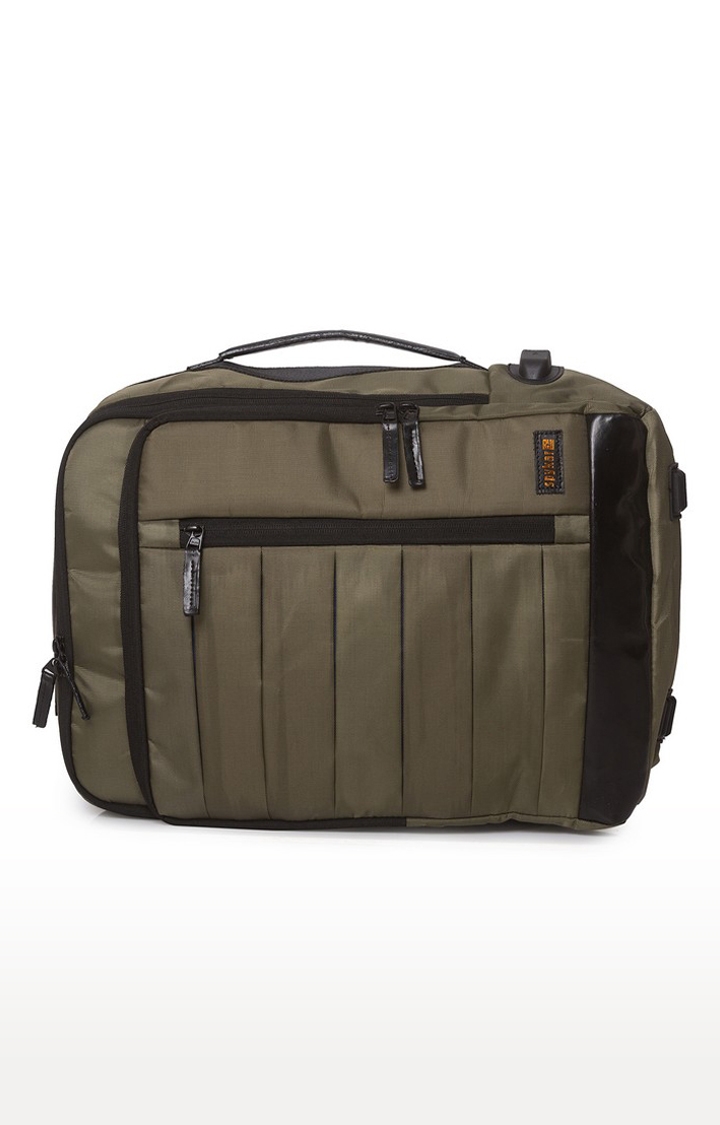 spykar | Spykar Olive Green Solid Polyester Backpack 3