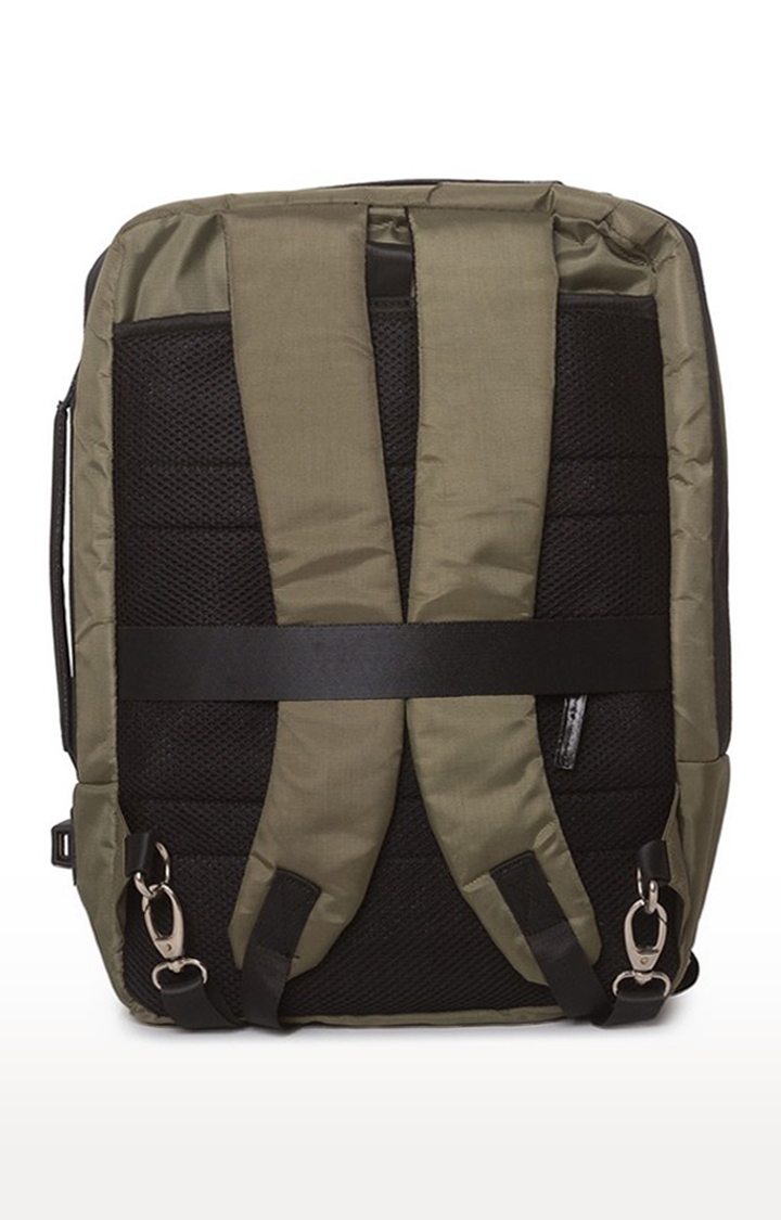 spykar | Spykar Olive Green Solid Polyester Backpack 1