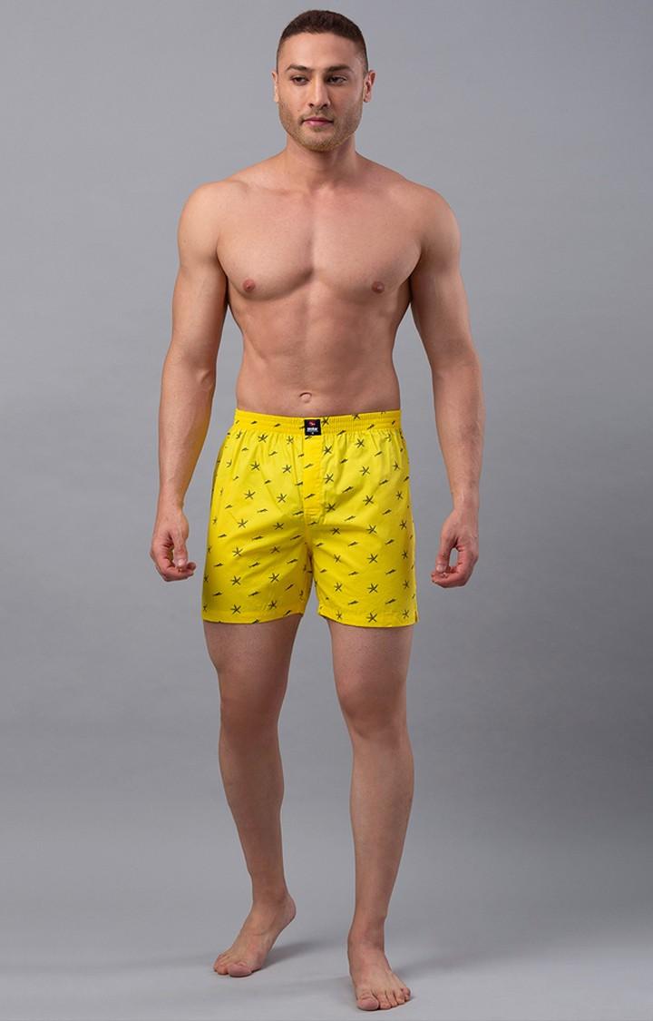 Yellow Printed Boxers