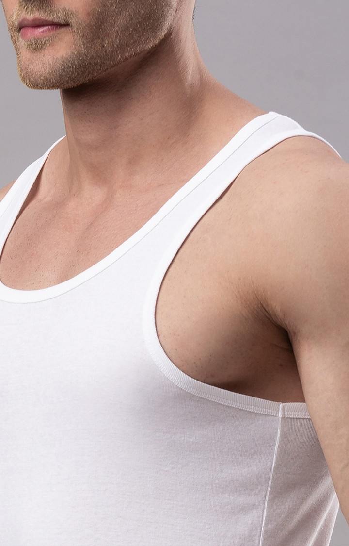White Solid Vests