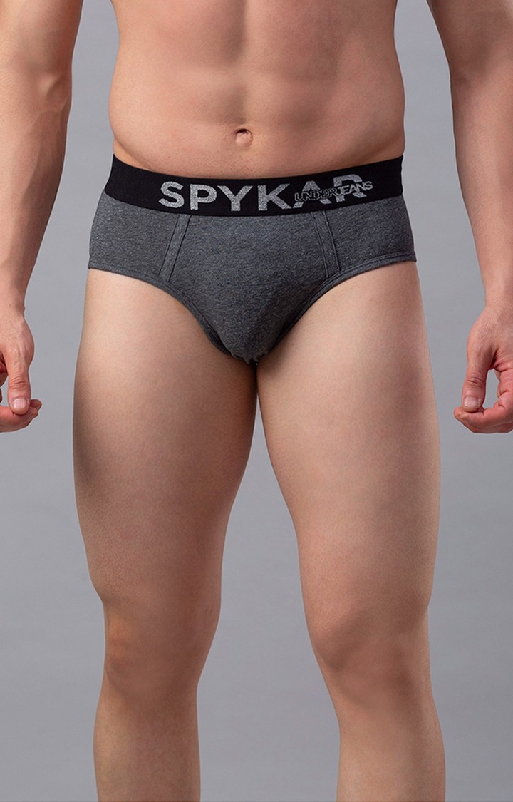 spykar | Grey Solid Briefs - Pack Of 2 3