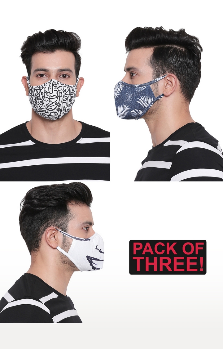 spykar | Spykar Assorted Designer Protective Face Mask - Set of 3 1