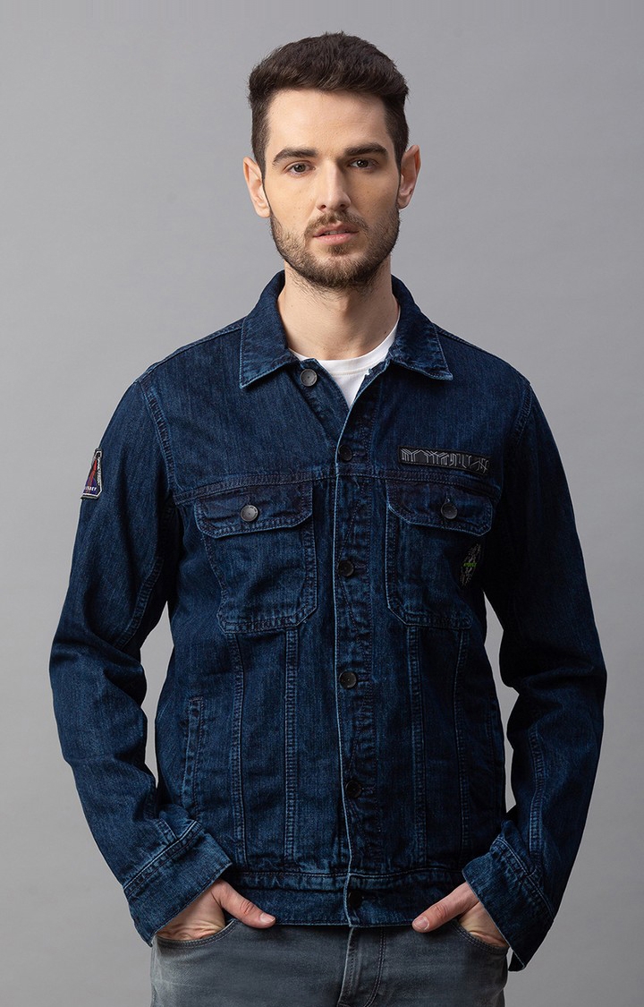 spykar | Spykar Blue Regular Denim Jackets For Men 0