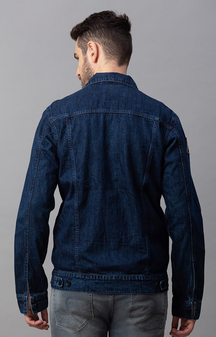 spykar | Spykar Blue Regular Denim Jackets For Men 4
