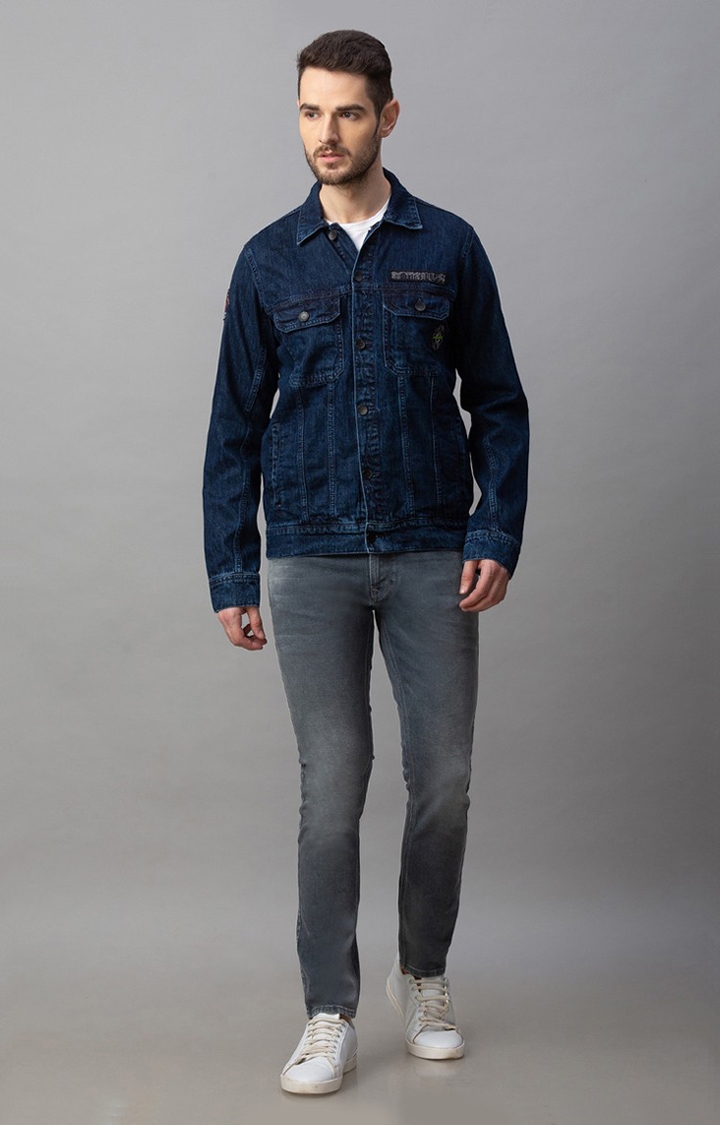 spykar | Spykar Blue Regular Denim Jackets For Men 2
