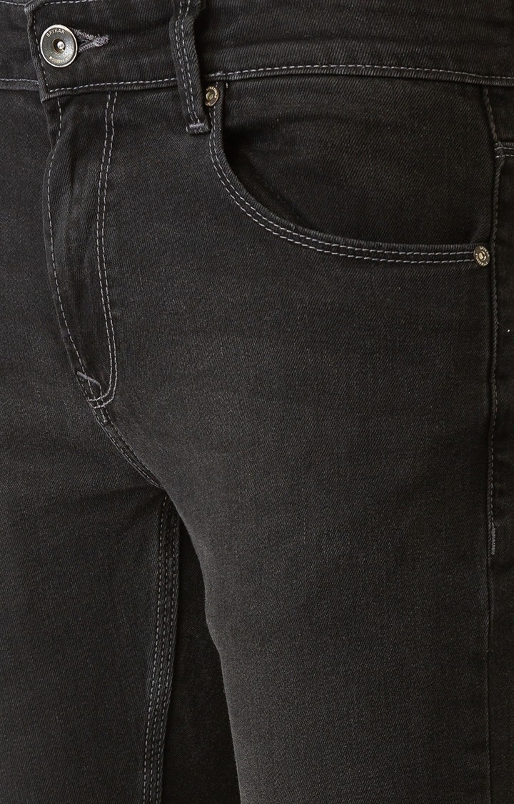 spykar | Men's Brown Cotton Solid Skinny Jeans 5