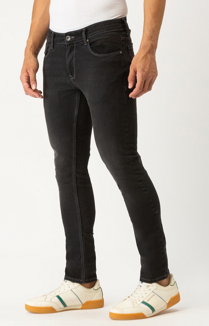 spykar | Men's Brown Cotton Solid Skinny Jeans 3