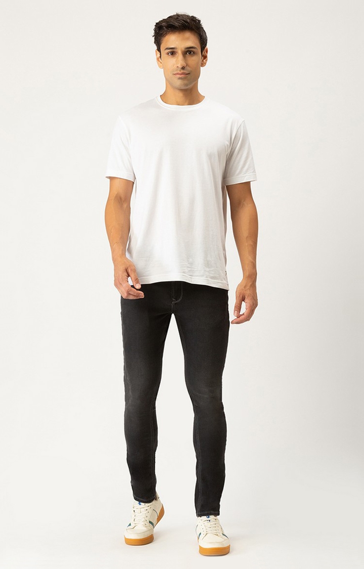 spykar | Men's Brown Cotton Solid Skinny Jeans 1