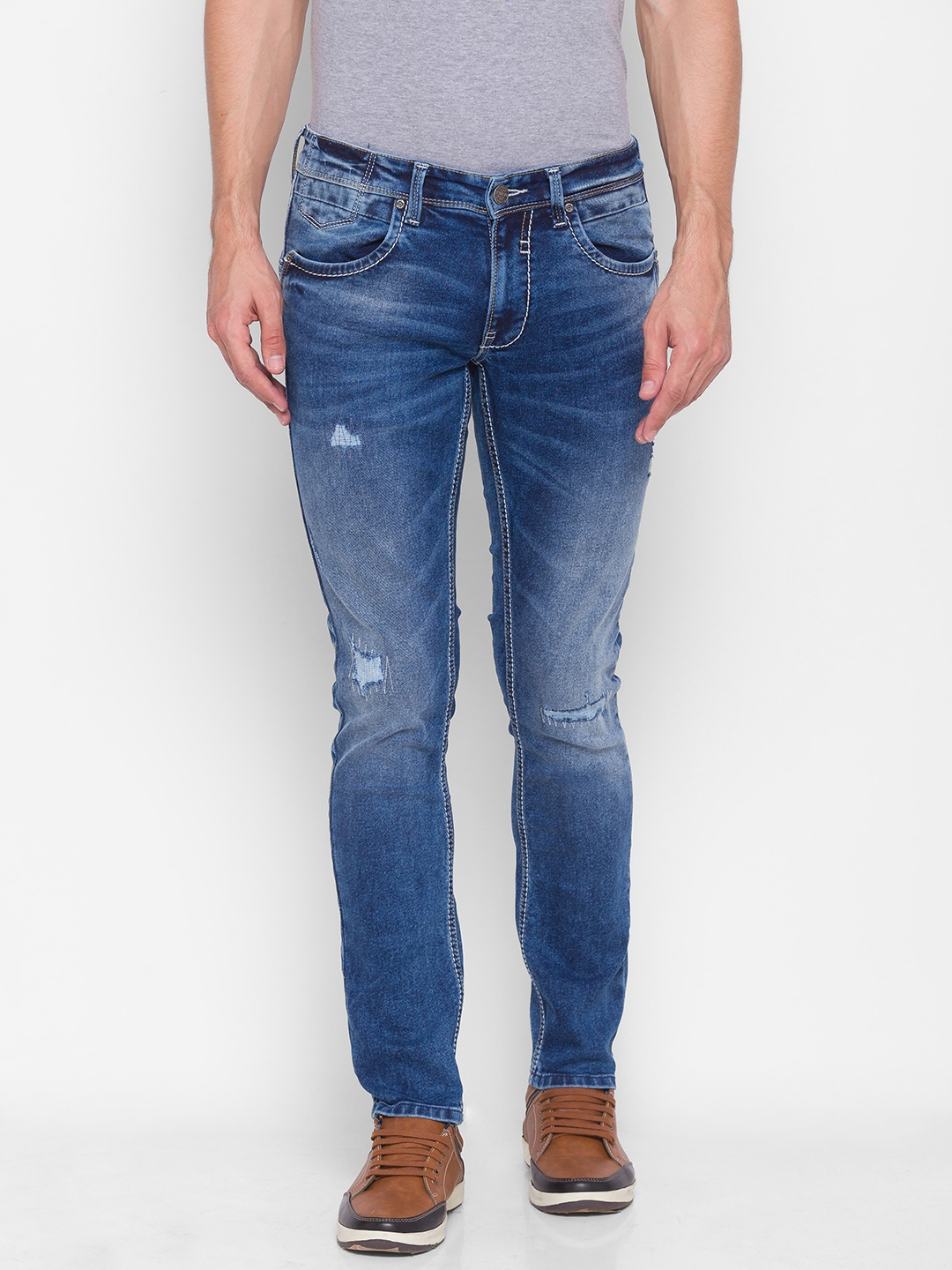 Buy Spykar Mens Solid Dark Blue Slim Fit Jeans Online - Lulu Hypermarket  India