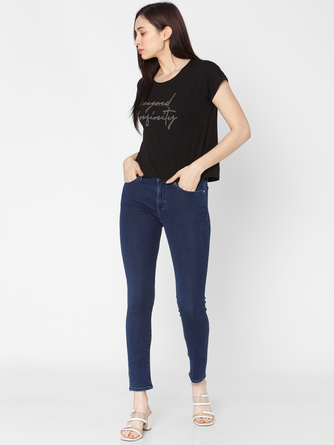 spykar | Women's Blue Cotton Solid Skinny Jeans 0