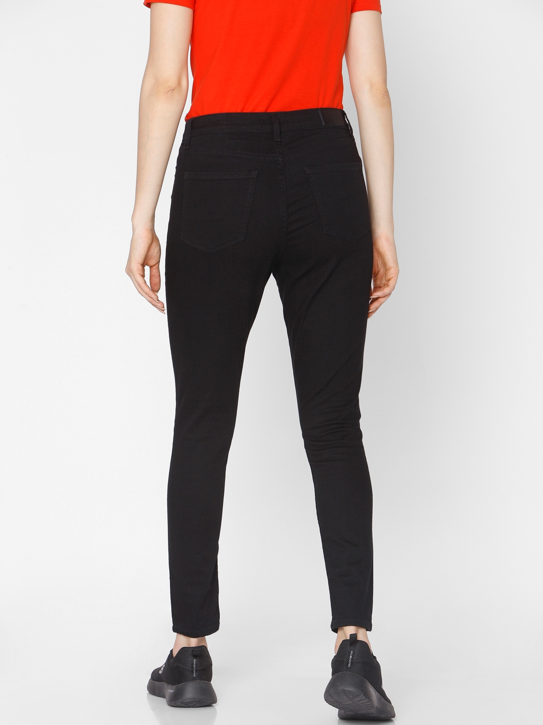 spykar | Women's Black Cotton Solid Slim Jeans 4