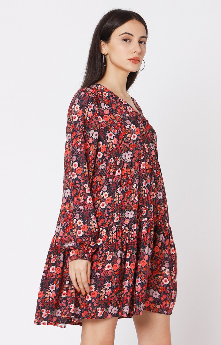 Spykar Black Cotton Regular Fit Dress For Women