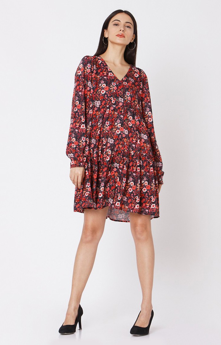 Spykar Black Cotton Regular Fit Dress For Women