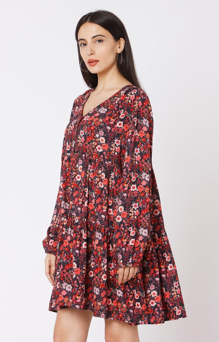 Spykar Black Cotton Regular Fit Dress For Women