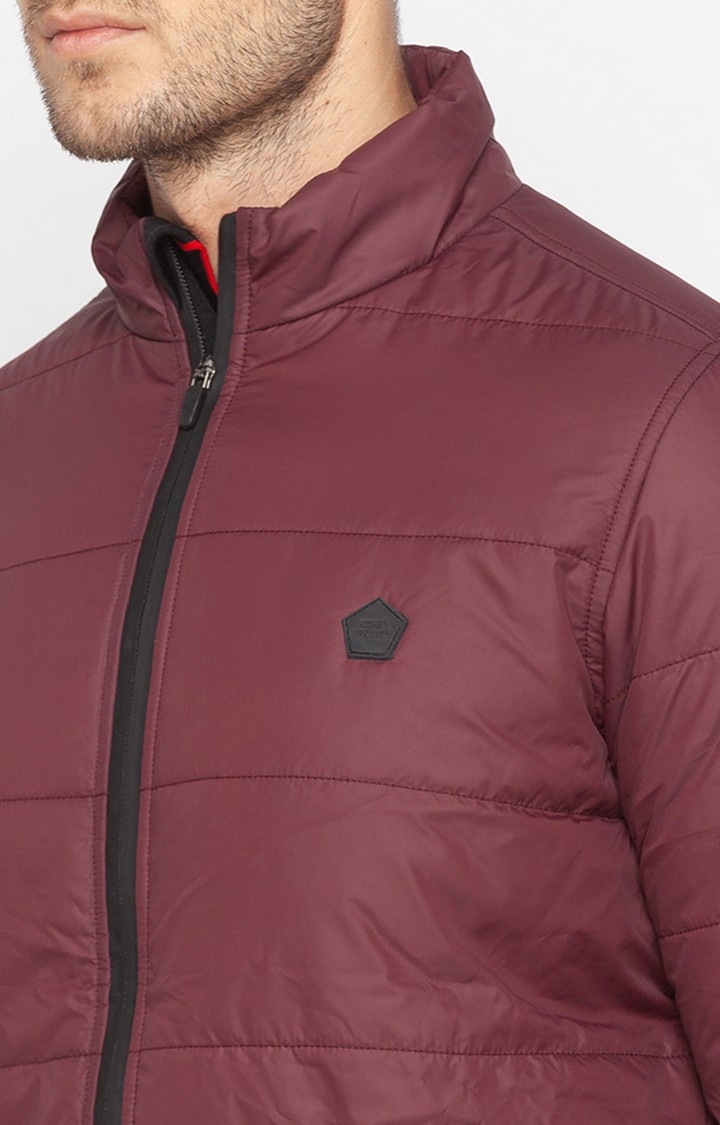 spykar | Spykar Red Polyester Regular Fit Jackets For Men 4