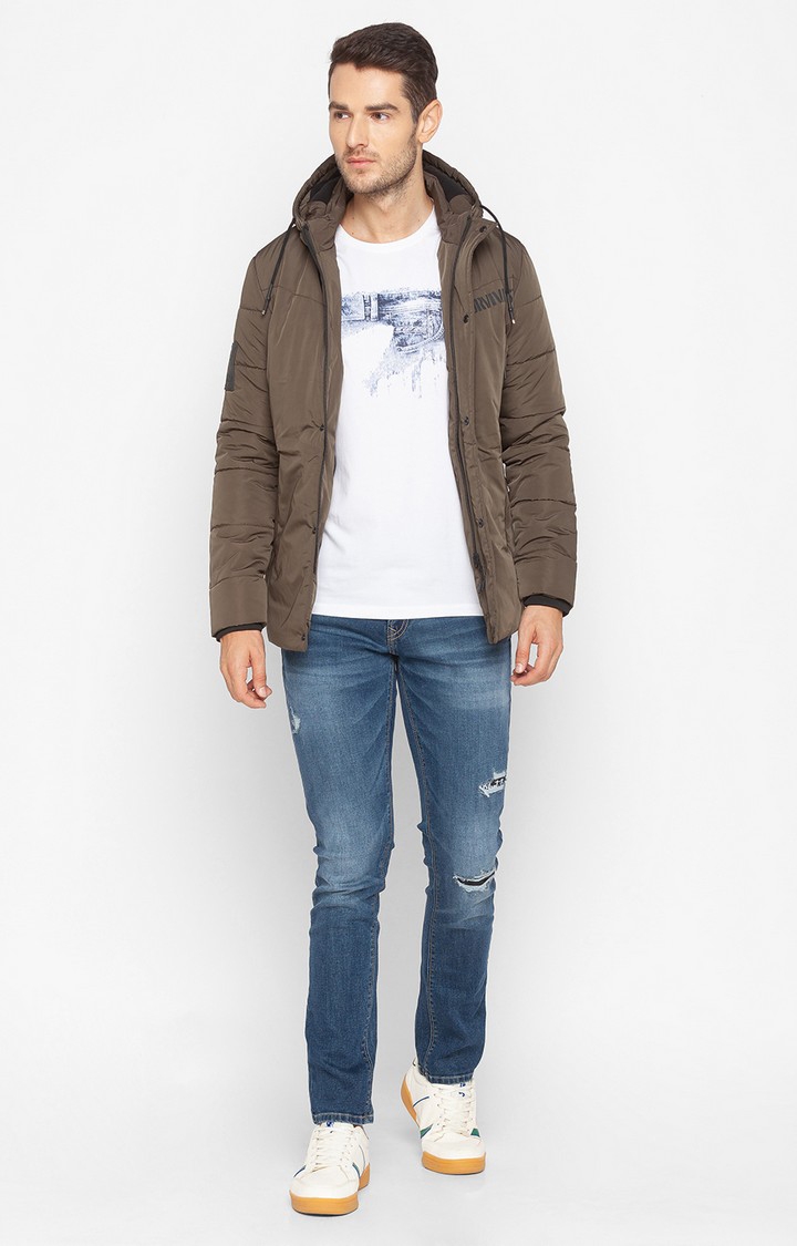 spykar | Spykar Brown Polyester Regular Fit Jackets For Men 2