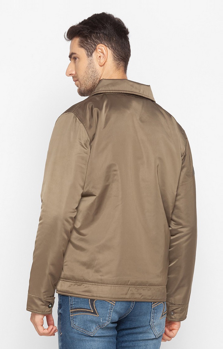 spykar | Spykar Brown Polyester Regular Fit Jackets For Men 3