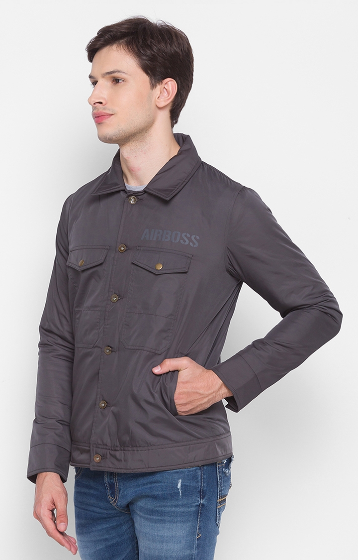 spykar | Spykar Gray Polyester Regular Fit Jackets For Men 2