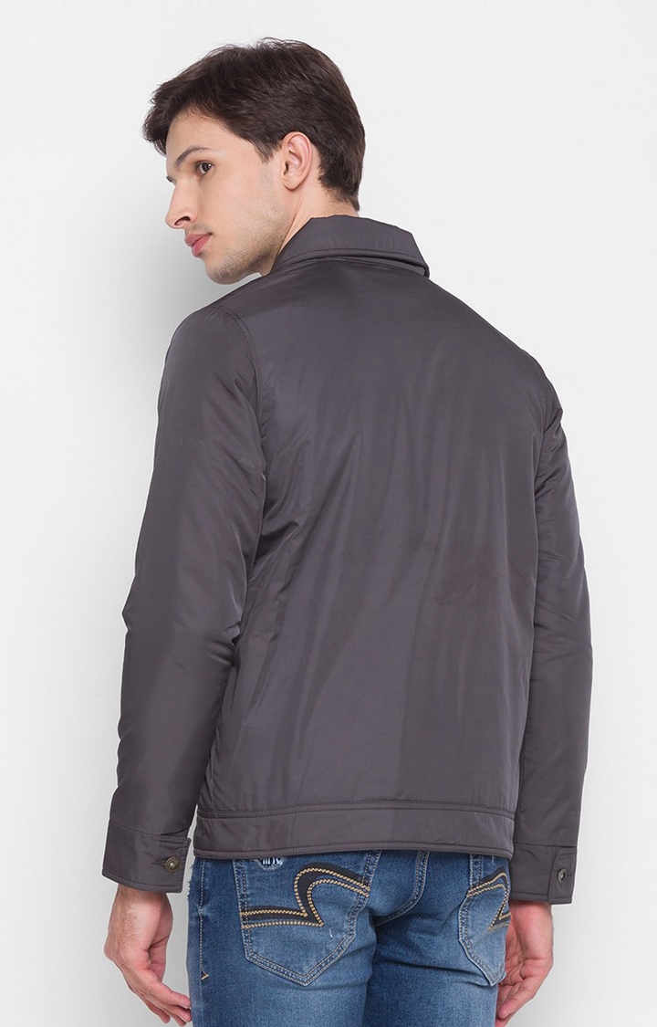 spykar | Spykar Gray Polyester Regular Fit Jackets For Men 3