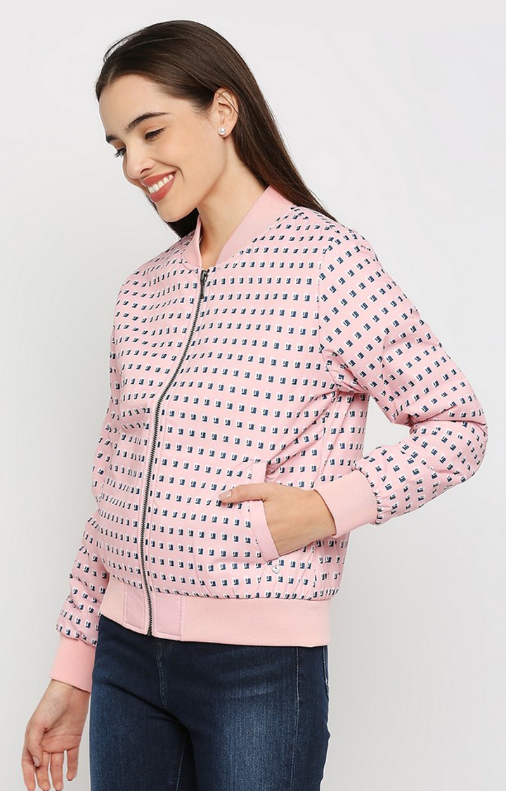 spykar | Spykar Pink Bomber Jacket For Women 2