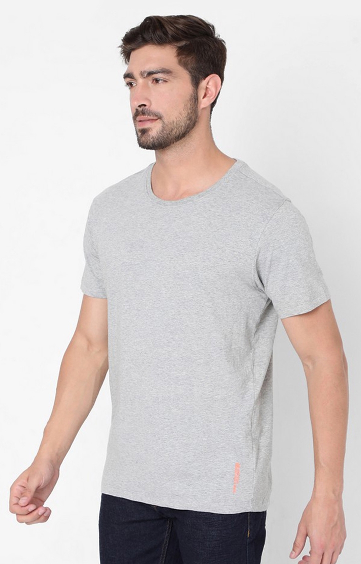 spykar | Spykar Grey Cotton Slim Fit T-Shirt For Men - Pack Of 3 8
