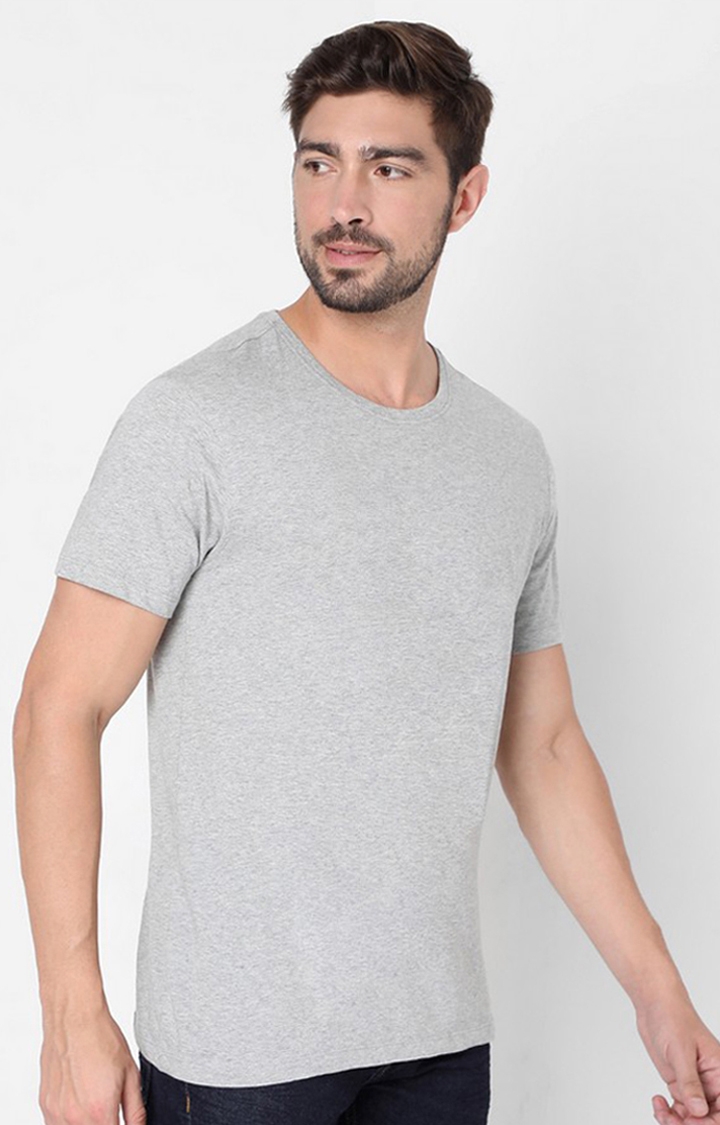 spykar | Spykar Grey Cotton Slim Fit T-Shirt For Men - Pack Of 3 10