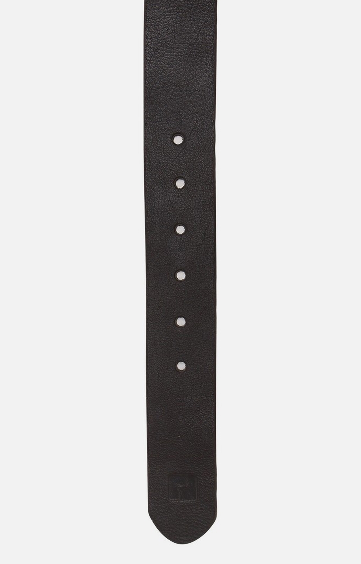 spykar | Spykar Black Leather Belt 4