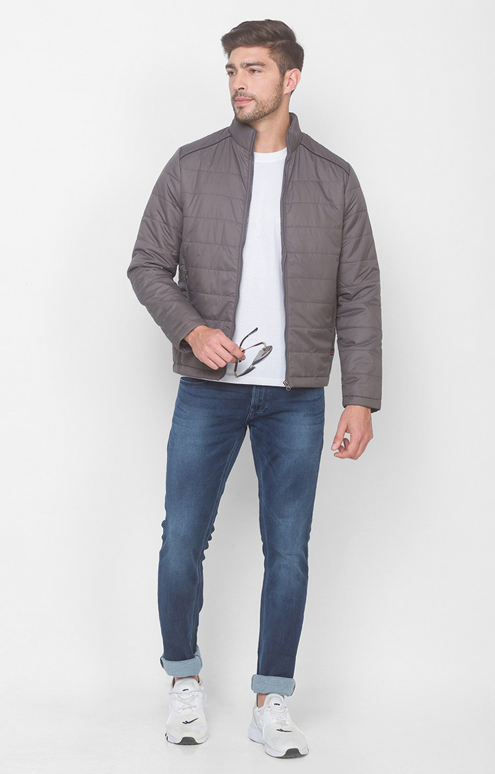 Spykar  Grey Bomber Jackets