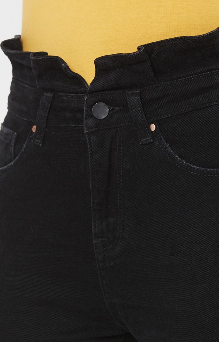 spykar | Women's Black Lycra Solid Slim Jeans 5