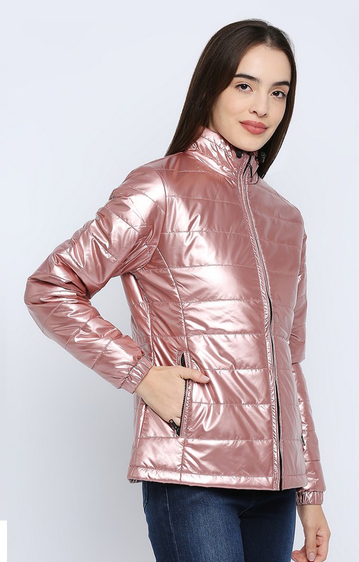 spykar | Spykar Pink Bomber Jacket For Women 3