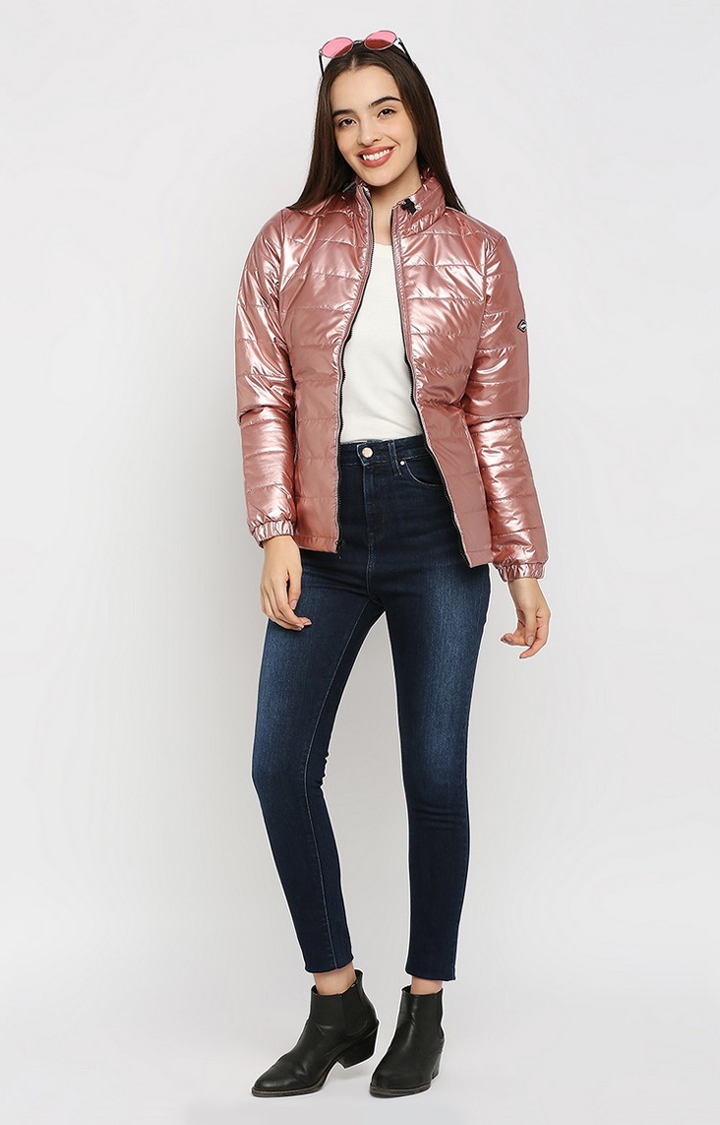 spykar | Spykar Pink Bomber Jacket For Women 1